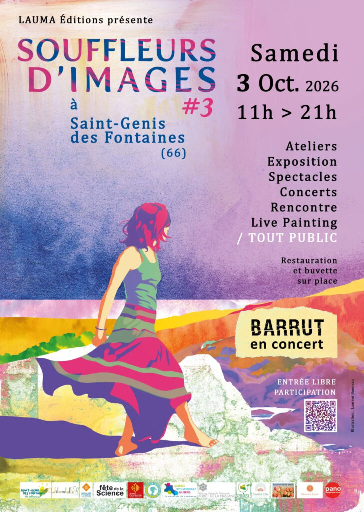 Affiche du Festival Souffleurs d'images, à Saint Génis des Fontaines le 3 octobre 2026.